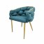 Stuhl Alsen Gold Petrol - 1