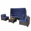 Outdoor Sofa Eleni Braun/Blau - 1