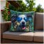 Dekokissen für Sofa und Outdoor Möbel 45 x 45 cm Hund mit Sonnenbrille - 1