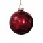 Weihnachtskugel Ø 8 cm Burgund mit Samtigen Ornament - 1