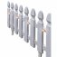 Zierzaun Nessa Solar Palisade 4-teilig Weiß - 1