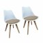 Esszimmerstuhl 2er Set Atlanta Weiß/Beige - 1