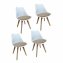 Esszimmerstuhl 4er Set Atlanta Weiß/Beige - 1