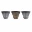 Blumentopf Nessa Ornamente Gold Silber 3er-Set - 1
