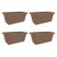 Blumenkasten mit Wasserspeicher 40 cm 4er Set Taupe - 1