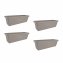 Blumenkasten mit Wasserspeicher 60 cm 4er Set Taupe - 1