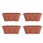 Blumenkasten mit Untersetzer 40 cm 4er Set Terracotta - 1