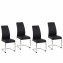 Esszimmerstuhl SallyC Kunstleder 4er-Set Schwarz - 1