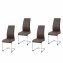 Esszimmerstuhl SallyC Kunstleder 4er-Set Braun - 1
