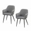 Esszimmerstuhl 2er Set Grau Velvet Albany - 1