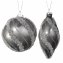Weihnachtskugeln 2er Set Silber Glitzer - 1