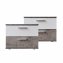 Nachtschrank 2er Set Beton Weiß Nina - 1