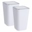 Schwingdeckeleimer Mod. Candy White 2er Set, je 6 Liter - 1
