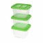 Vorratsdosen-Set, 3-teilig Deckel Grün - 1