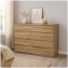 Moderne Kommode mit 8 grifflosen Schubladen Sonoma - 1