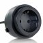 Steckdosenadapter für Stromschienensystem, schwarz - 1