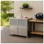 Spüle mit Abtropfläche und Unterschrank für Outdoorküche Silber - 1