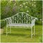 Metall Gartenbank Weiß romantisch nostalgisch - 1