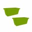Blumenkasten mit Wasserspeicher 40 cm 2er Set Grün - 1