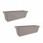 Blumenkasten mit Wasserspeicher 60 cm 2er Set Taupe - 1
