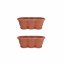 Blumenkasten mit Untersetzer 40 cm 2er Set Terracotta - 1