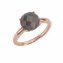 Ring 925 Silber rosé vergoldet Mondstein grau günstig online kaufen