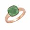 Ring Silber 925 rosé-vergoldet mit grünem Quarz-Stein (beh.) - 1