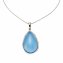 Anhänger mit Kette 925 Silber rhodiniert Quarz blau (beh.) günstig online kaufen