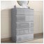 Sideboard Kenji 5 Schubladen Hochglanz Grau - 1