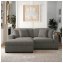 Couch mit Ottomane links Xenia Hellgrau - 1