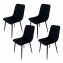 Stuhl Mesa Eco 4er-Set Velvet Schwarz - 1