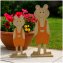 Osterfiguren 2er Set, Holz Frösche - 1