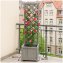 Pflanzkasten mit Rankgitter aus Holz grau Blumenkasten für Terrasse, Balkon und Garten - 1