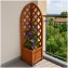 Pflanzkasten mit Rankgitter aus Holz braun Blumenkasten für Balkon, Terrasse und Garten - 1