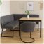 Eckbank 152 x 192 cm Schwarz Vemal kurzer Schenkel links - 1