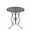 Bistroset aus Metall 3-teilig, detailreich verzier Klapptisch Ø 60 cm und 2 Klappstühle - 1