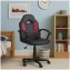 Schreibtischstuhl Junior höhenverstellbar ergonomischer Drehstuhl Anthrazit-Pink - 1