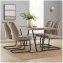 Modernes 4er Set Schwingstühle Taupe mit trendigem Cord-Bezug - 1