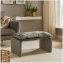Polsterhocker B/H/T 61 x 34,5 x 40 cm Vance Dreamy Forest Grau - 1