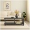 Couchtisch mit Ablagefach und Rollen Betongrau Breite 110 cm - 1