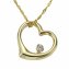 Halskette Gold 333 Herz Motiv Zirkonia weiß - 1