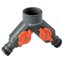 Gardena 2 Wege Ventil mit 2 regulierbaren Ausgängen Größe 33.5mm - 1