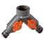 Gardena 2 Wege Ventil mit 2 regulierbaren Ausgängen Größe 26.5mm - 1
