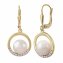 Ohrringe Gold 375 Perle weiß 8-8,5mm Zirkonia weiß - 1
