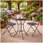 Bistro Sitzgruppe Ivo Metall Tisch mit 2 Stühlen Balkon Set Gartenmöbel - 1