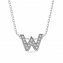Anhänger mit Kette Buchstabe W 925/- Sterling Silber günstig online kaufen