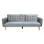Schlafsofa Eris Velvet Grau mit Becherhalter - 1