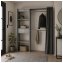 Offene Garderobe mit Vorhang Betonoptik - 1