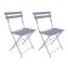 Gartenstuhl 2er-Set Basil Metall Grau - 1