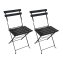 Gartenstuhl 2er-Set Basil Metall Schwarz - 1